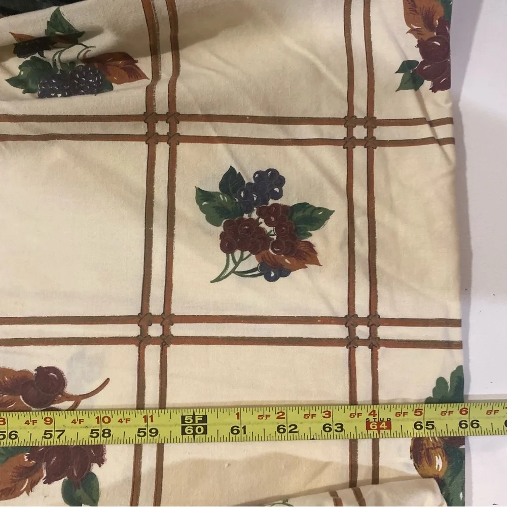 Round Cotton Fall Tablecloth 66” Diameter